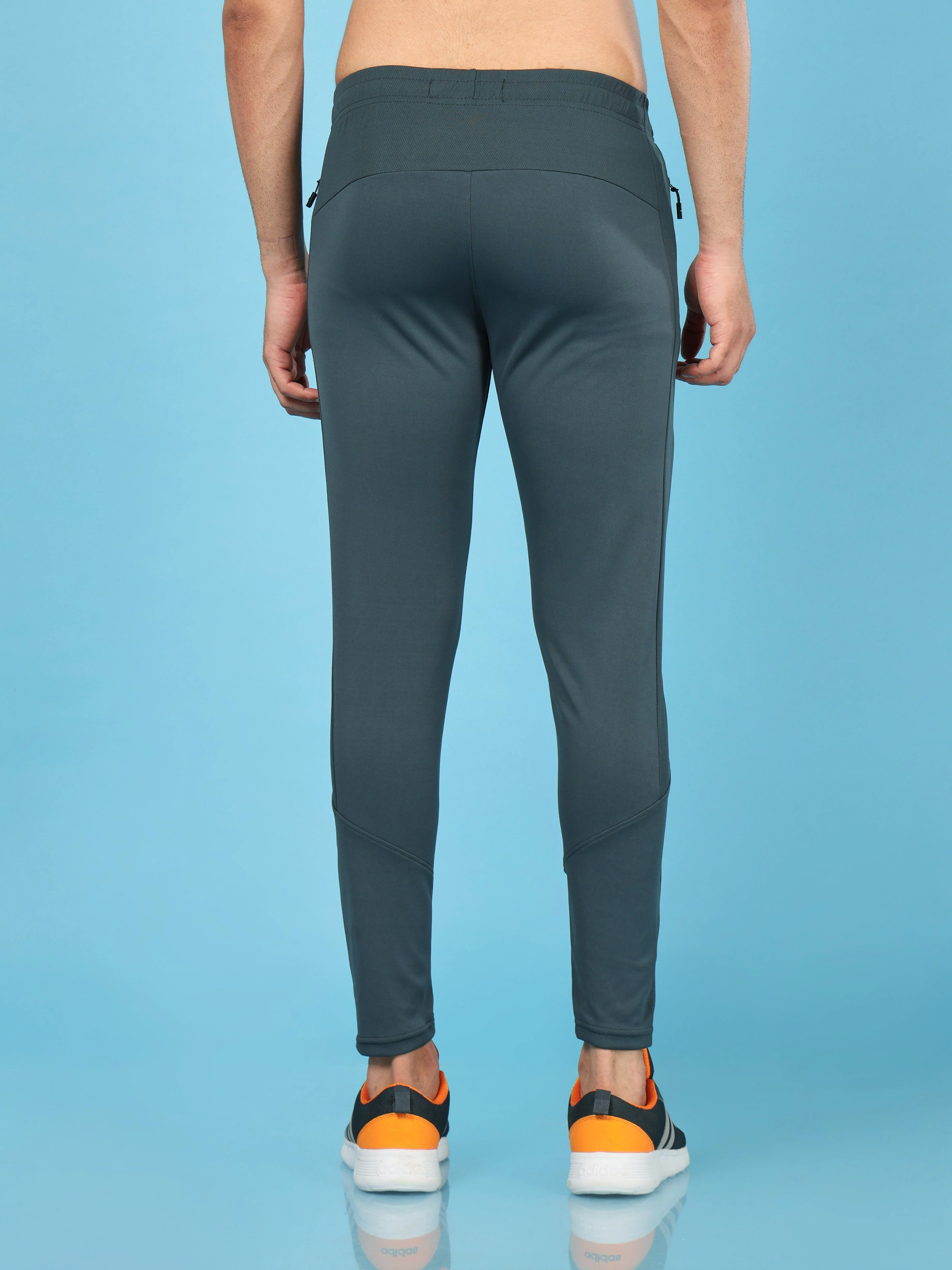 Men Solid Slim Fit Trackpants with TECHNO DRY - Image 2
