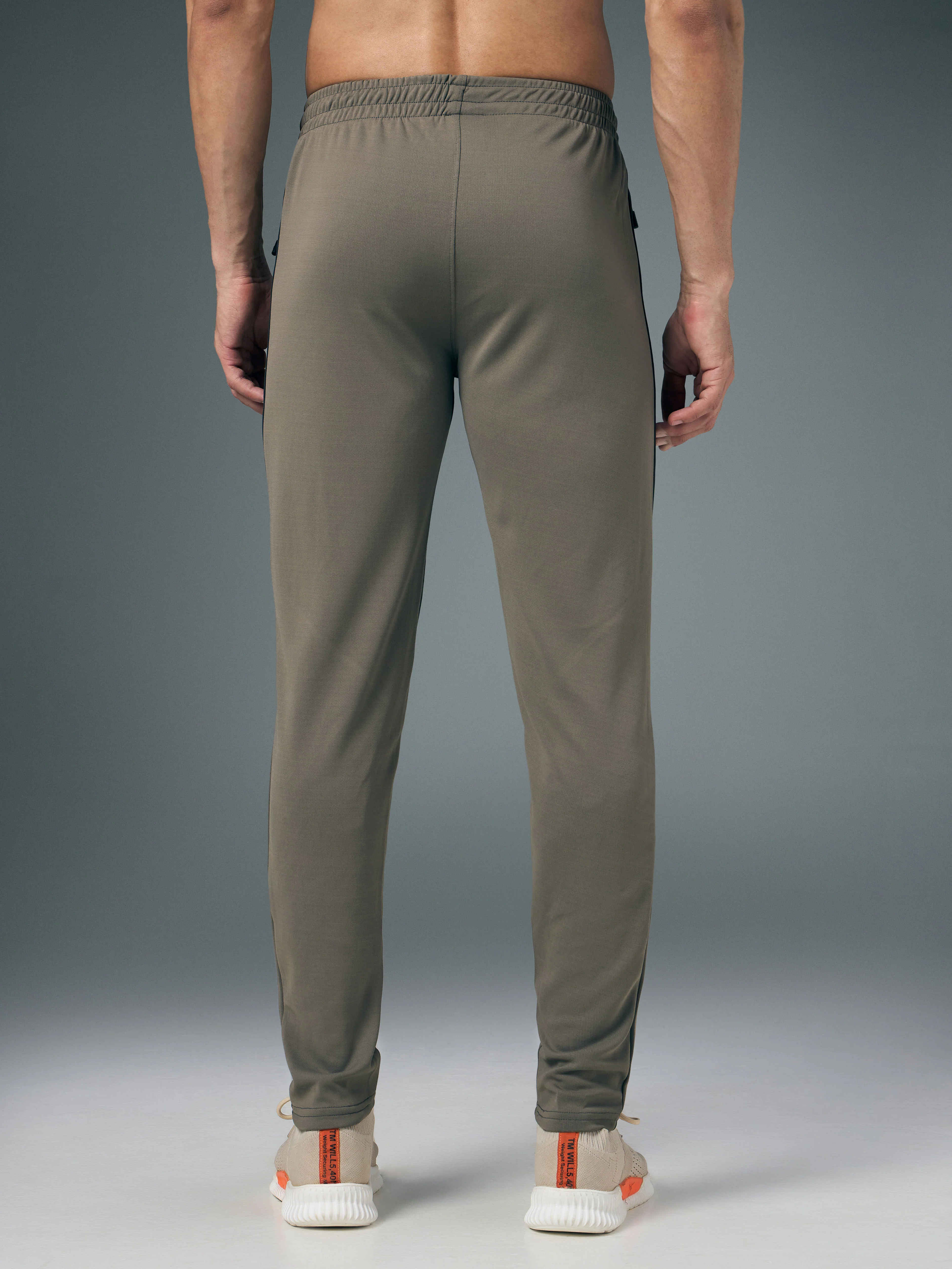 Men Solid Slim Fit Trackpants with TECHNO DRY - Image 3