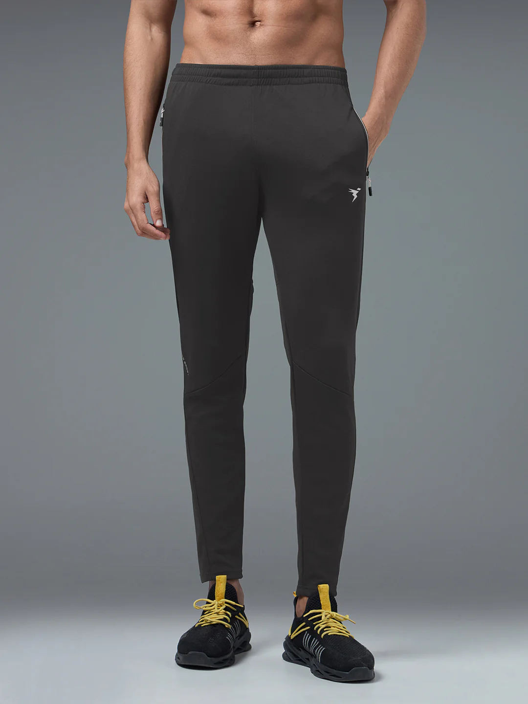 Men Solid Slim Fit Trackpants with TECHNO DRY - Image 2