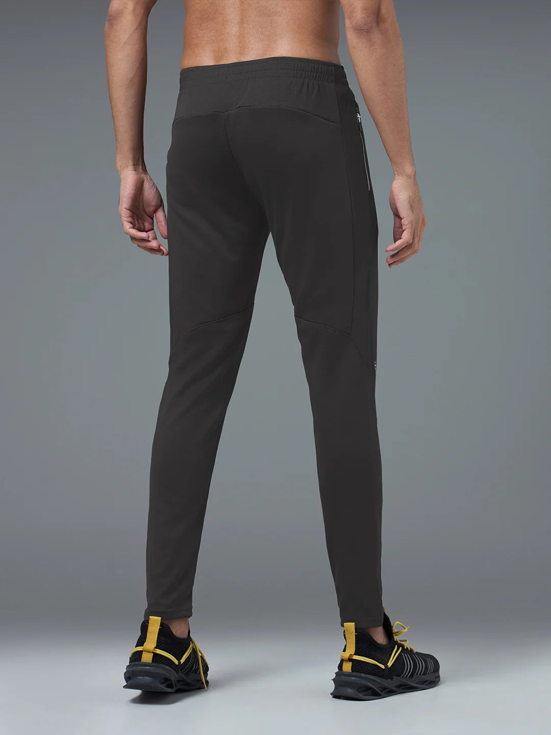 Men Solid Slim Fit Trackpants with TECHNO DRY - Image 4