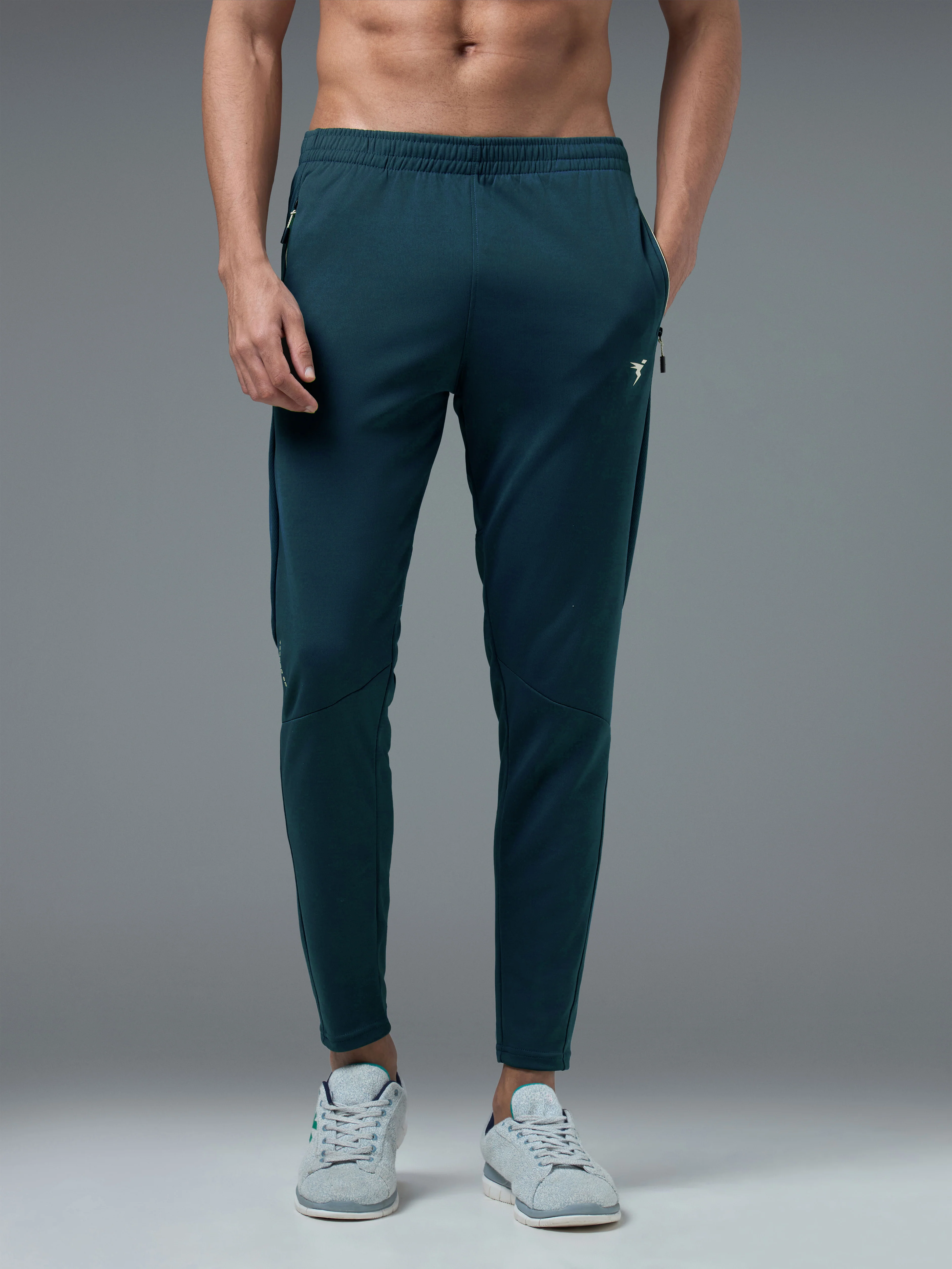 Men Solid Slim Fit Trackpants with TECHNO DRY - Image 2