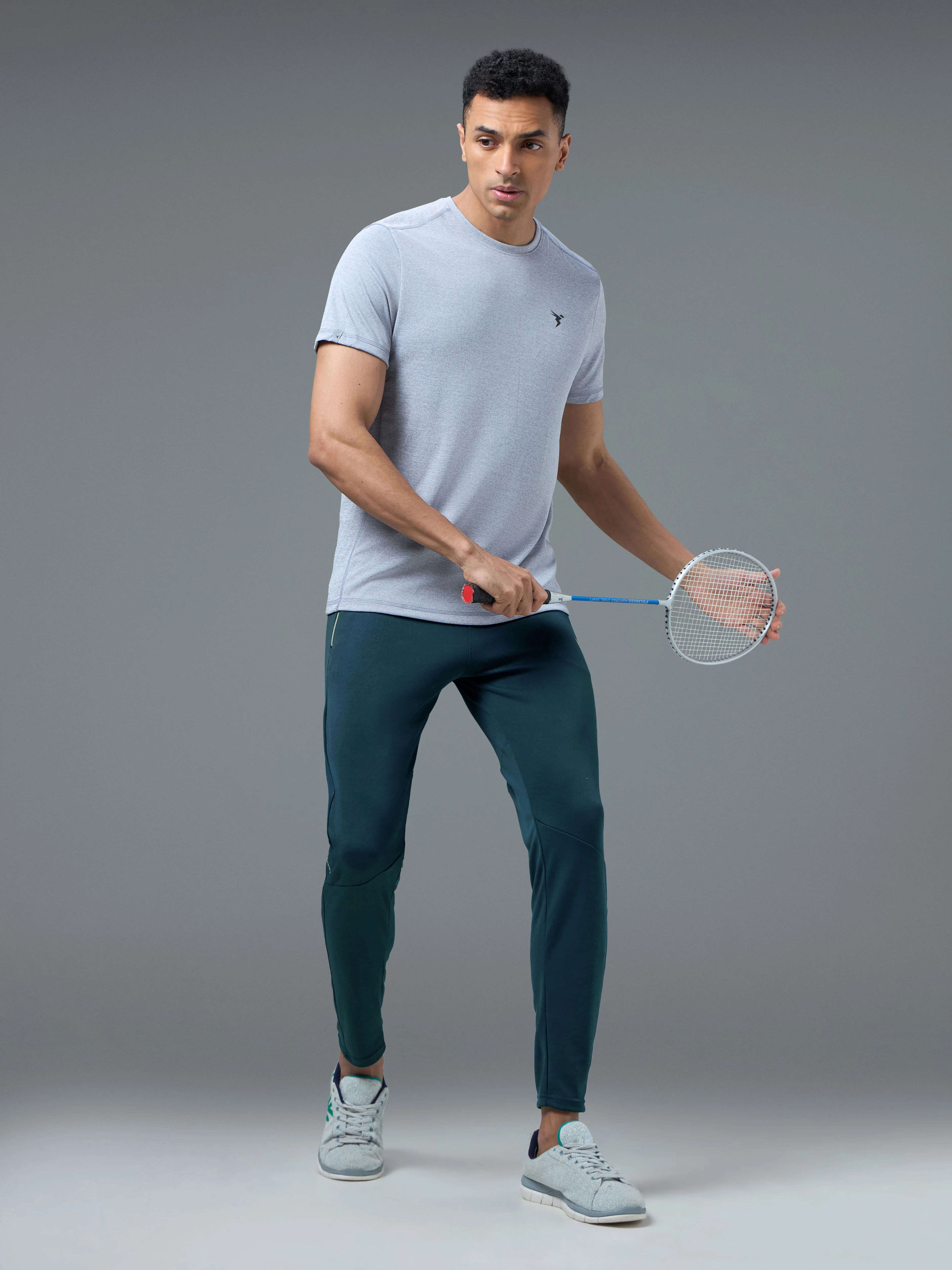 Men Solid Slim Fit Trackpants with TECHNO DRY - Image 4