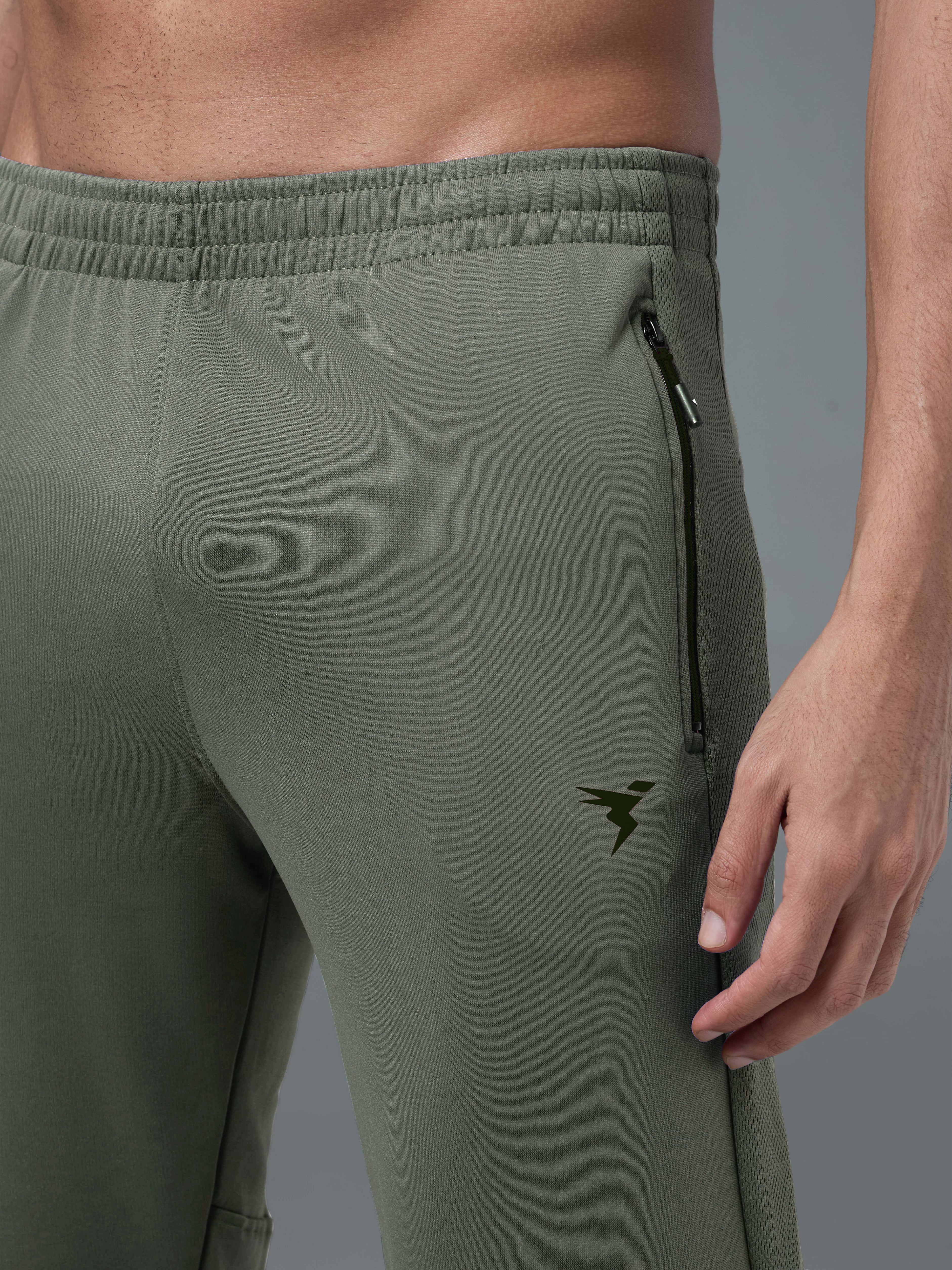 Men Solid Slim Fit Trackpants with TECHNO DRY - Image 4