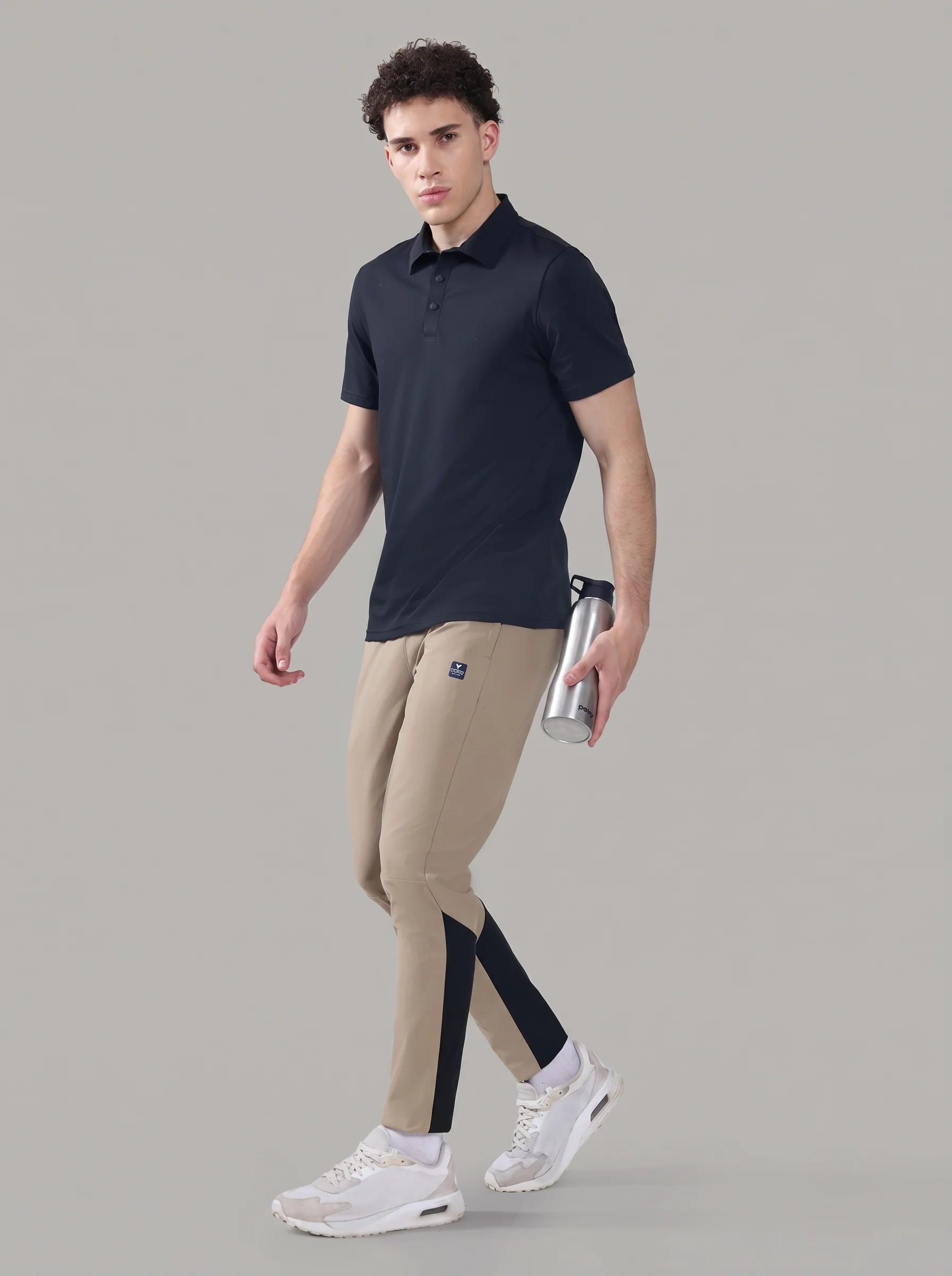 Men Solid Straight Fit Sports Trackpants with DURACOOL+ - Image 6