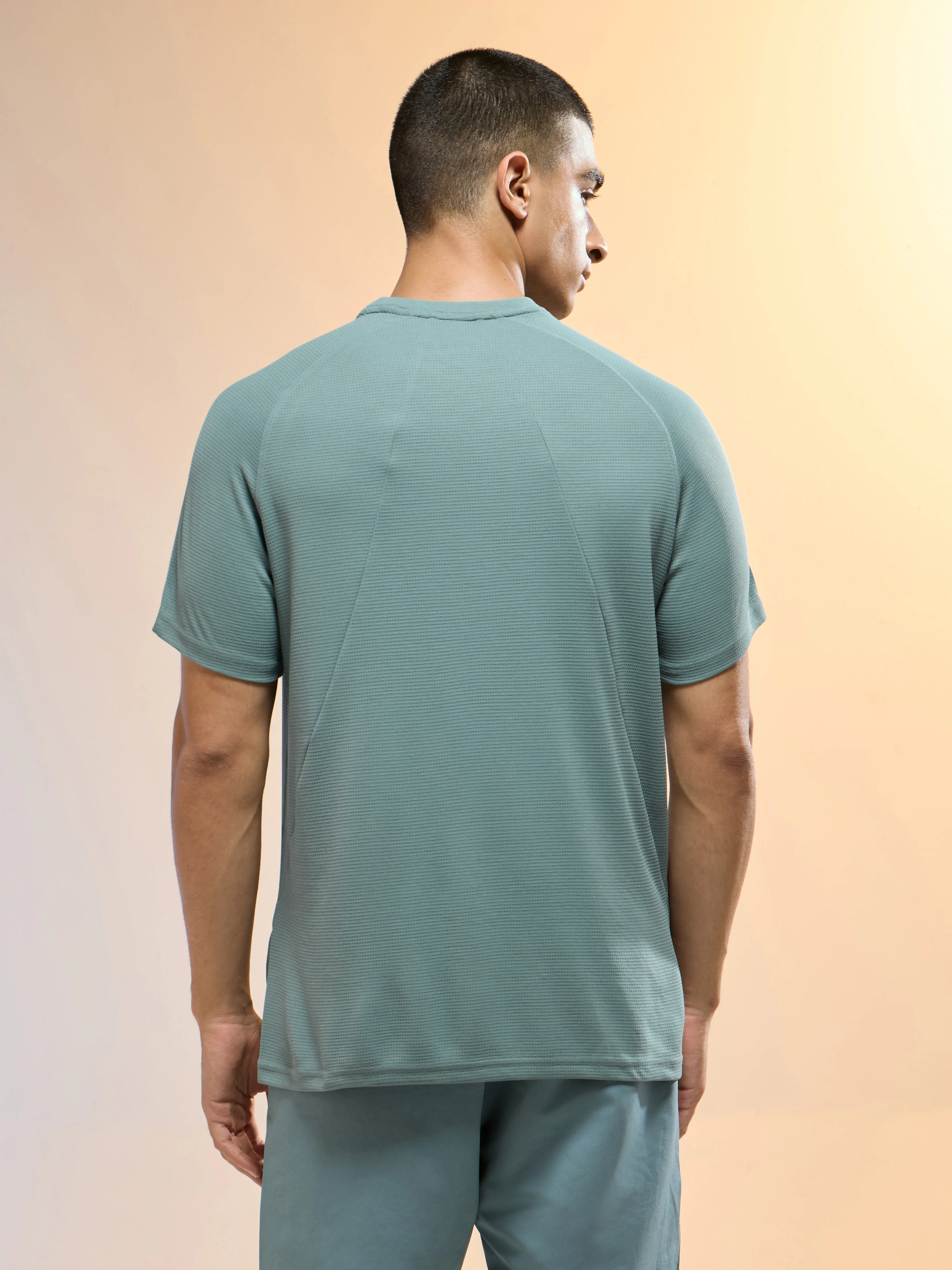 Men Typography Printed Slim Fit Round Neck Sports T-shirt with TECHNOCOOL+ - Image 3