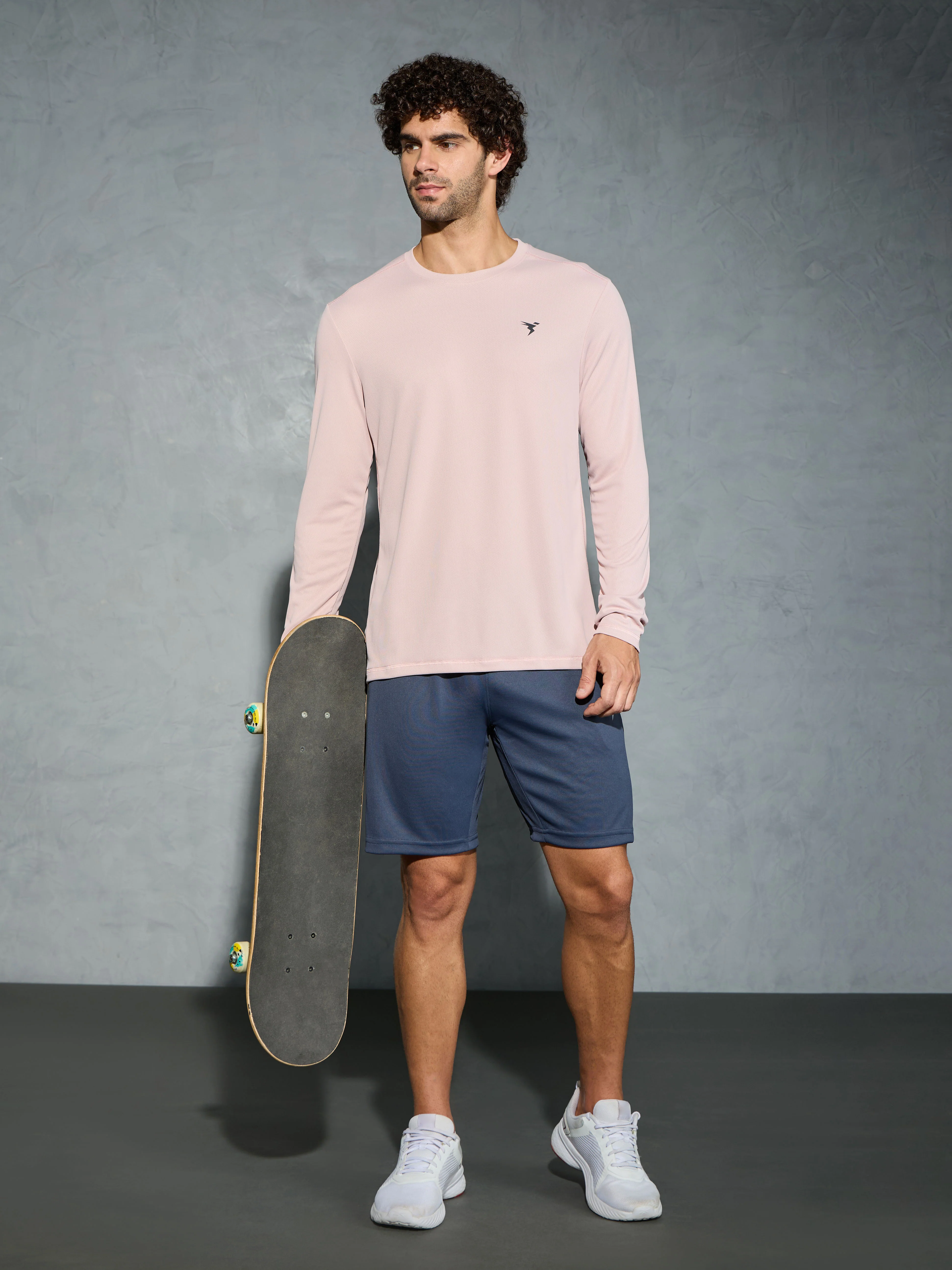 Men Solid Slim Fit Crew Neck T-shirt with TECHNO COOL+ - Image 5