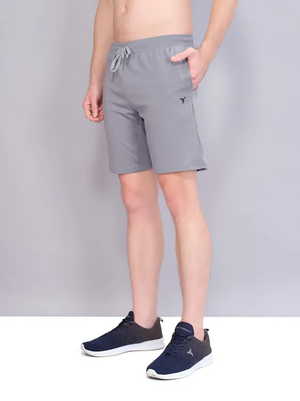 Men Solid Slim Fit Shorts with ELASTO PLUS - Image 4