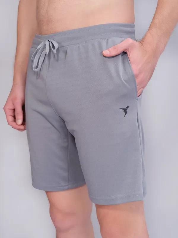 Men Solid Slim Fit Shorts with ELASTO PLUS - Image 5