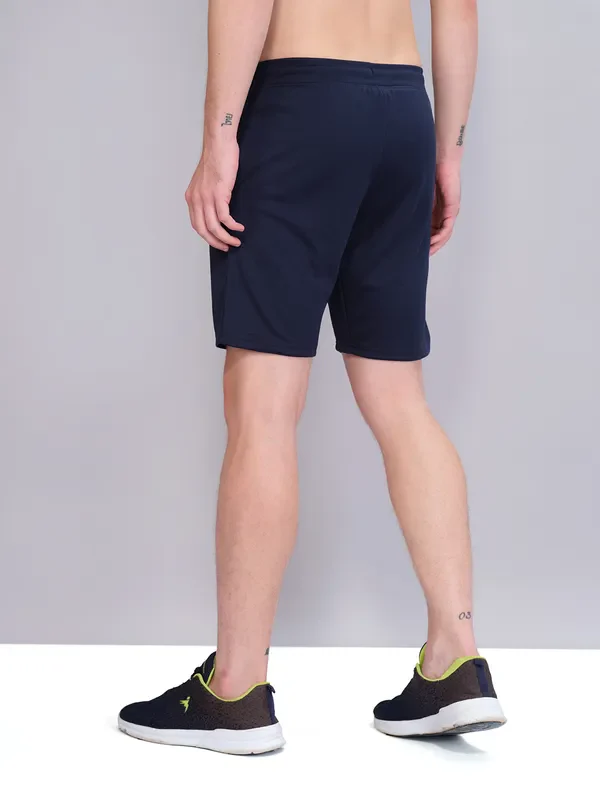 Men Solid Slim Fit Shorts with ELASTO PLUS - Image 3