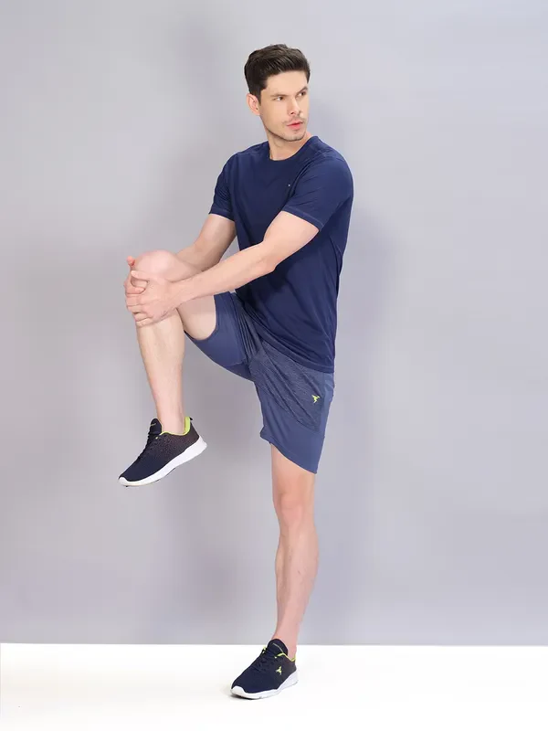 Men Melange Slim Fit Shorts with TECHNO GUARD - Image 4
