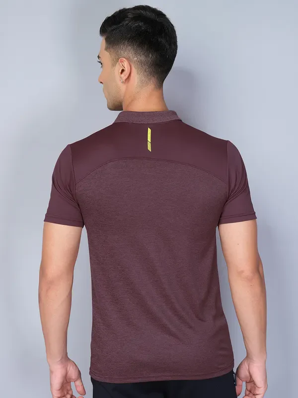 Men Melange Slim Fit Polo T-shirt with DOUBLE COOL - Image 2
