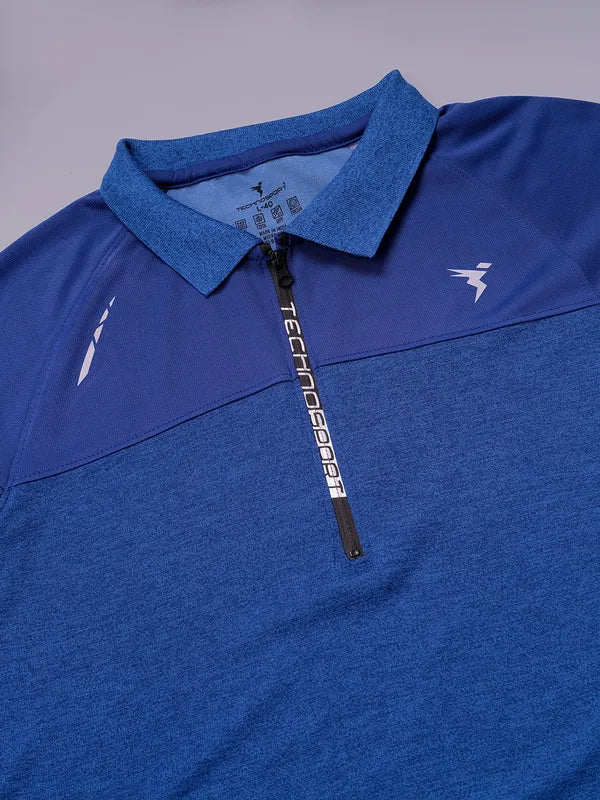 Men Melange Slim Fit Polo T-shirt with DOUBLE COOL - Image 7