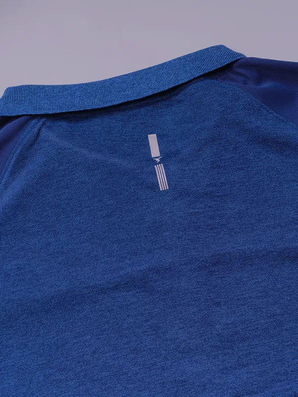 Men Melange Slim Fit Polo T-shirt with DOUBLE COOL - Image 8