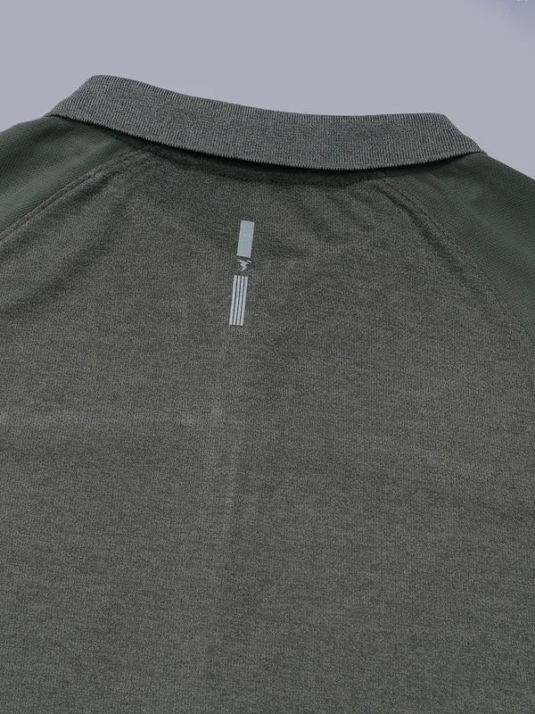 Men Melange Slim Fit Polo T-shirt with DOUBLE COOL - Image 8