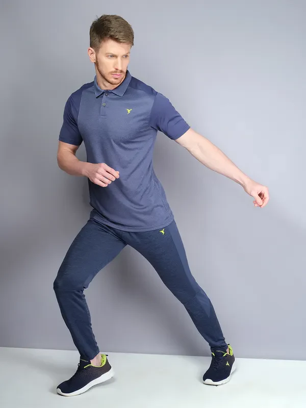 Men Melange Slim Fit Polo T-shirt with DOUBLE COOL - Image 4