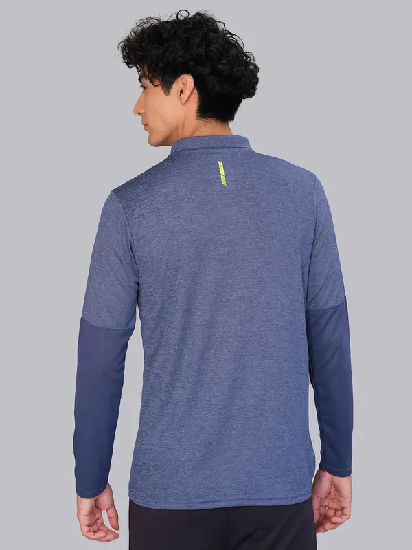 Men Melange Slim Fit Polo T-shirt with DOUBLE COOL - Image 2