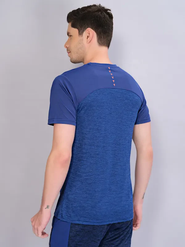Men Crew Neck Slim Fit Melange T-shirt with DOUBLE COOL - Image 2