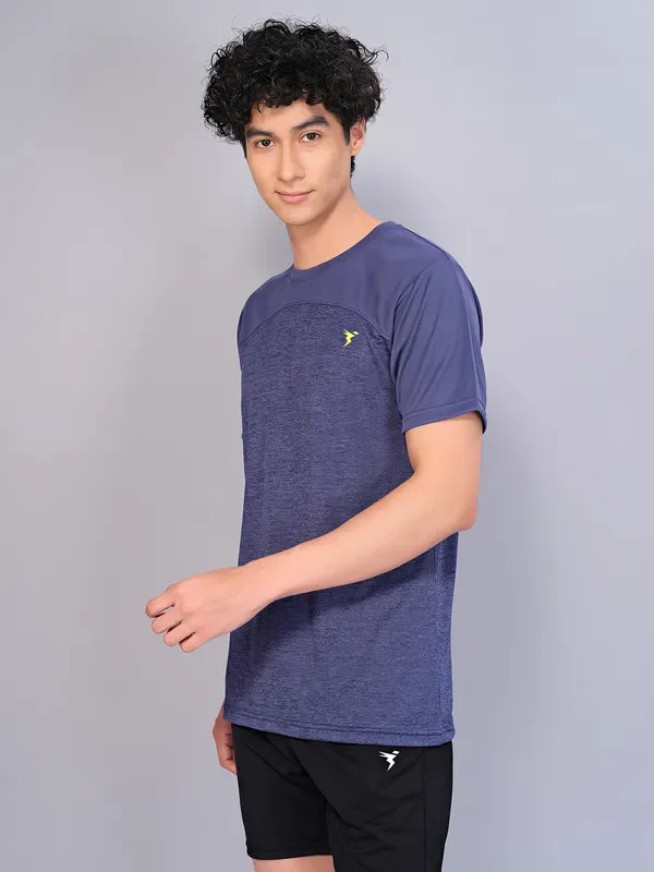 Men Crew Neck Slim Fit Melange T-shirt with DOUBLE COOL - Image 6