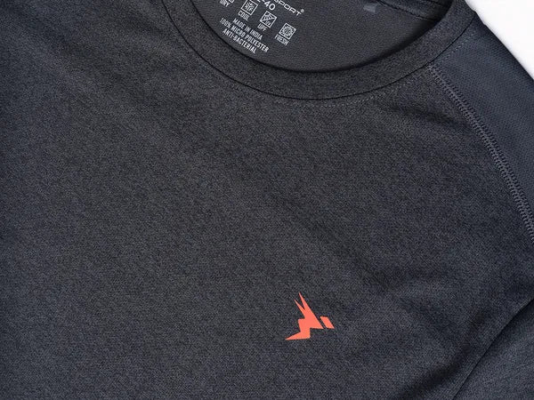 Men Melange Slim Fit Crew Neck T-shirt with DOUBLE COOL - Image 8