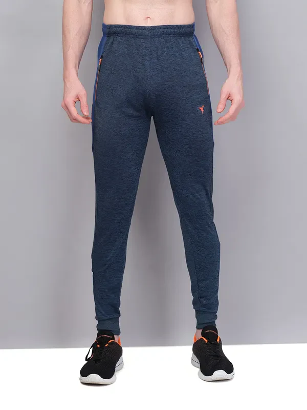 Men Melange Slim Fit Trackpants with TECHNO GUARD - Image 2