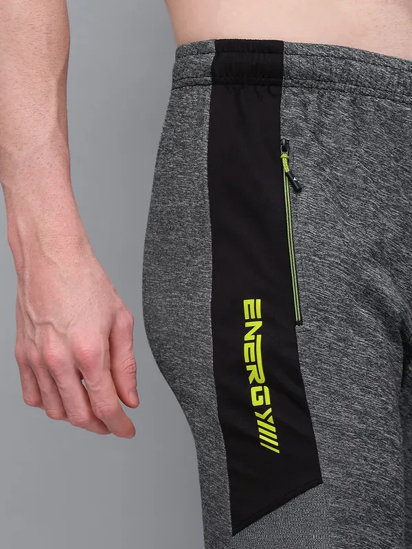 Men Melange Slim Fit Trackpants with TECHNO GUARD - Image 3