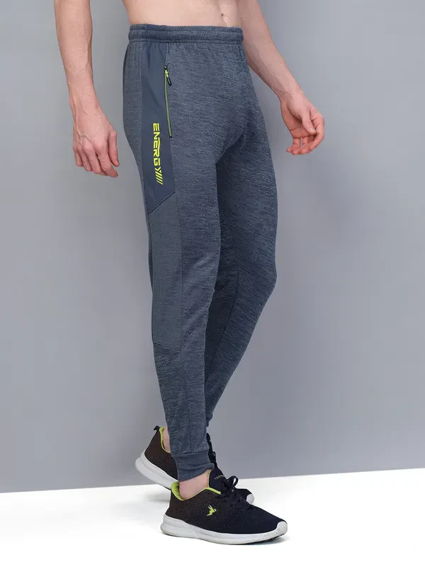Men Melange Slim Fit Trackpants with TECHNO GUARD - Image 5