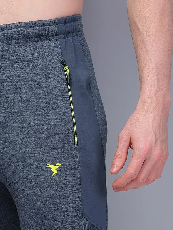 Men Melange Slim Fit Trackpants with TECHNO GUARD - Image 7