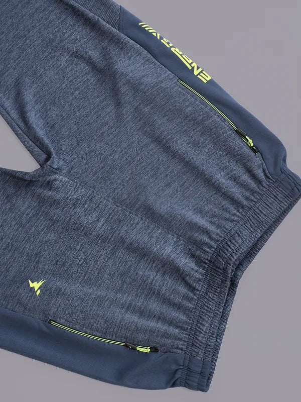 Men Melange Slim Fit Trackpants with TECHNO GUARD - Image 8