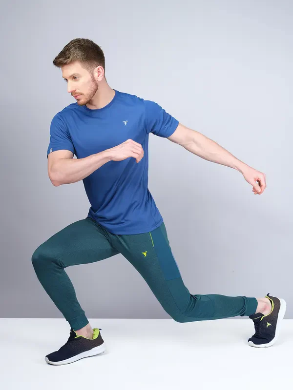 Men Melange Slim Fit Trackpants with TECHNO GUARD - Image 5