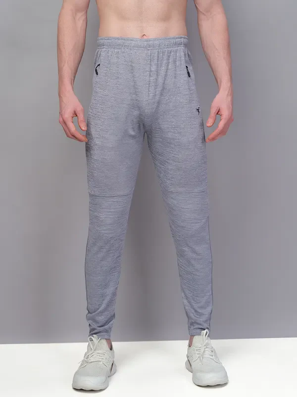 Men Melange Slim Fit Trackpants with TECHNO GUARD - Image 2