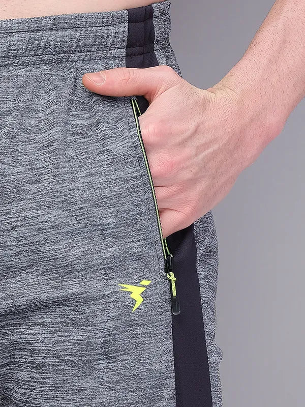 Men Melange Slim Fit Trackpants with TECHNO GUARD - Image 5