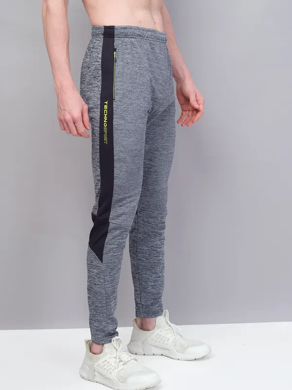 Men Melange Slim Fit Trackpants with TECHNO GUARD - Image 6