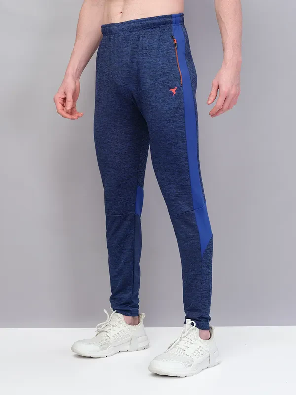 Men Melange Slim Fit Trackpants with TECHNO GUARD