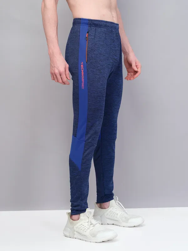 Men Melange Slim Fit Trackpants with TECHNO GUARD - Image 4
