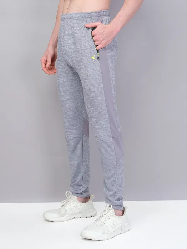 Men Melange Slim Fit Trackpants with TECHNO GUARD