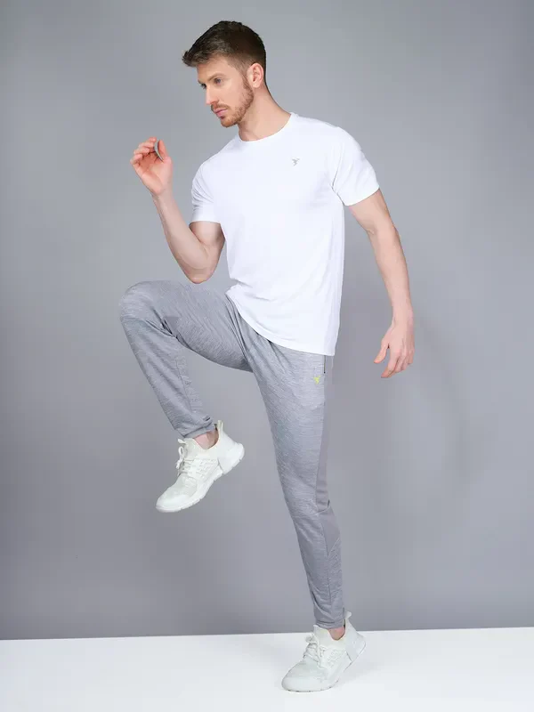 Men Melange Slim Fit Trackpants with TECHNO GUARD - Image 4