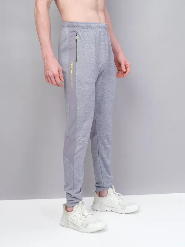 Men Melange Slim Fit Trackpants with TECHNO GUARD - Image 5