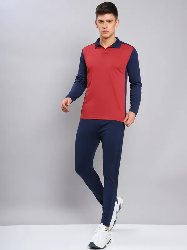 Men Colorblock Slim Fit Polo T-shirt with TECHNO COOL+ - Image 2