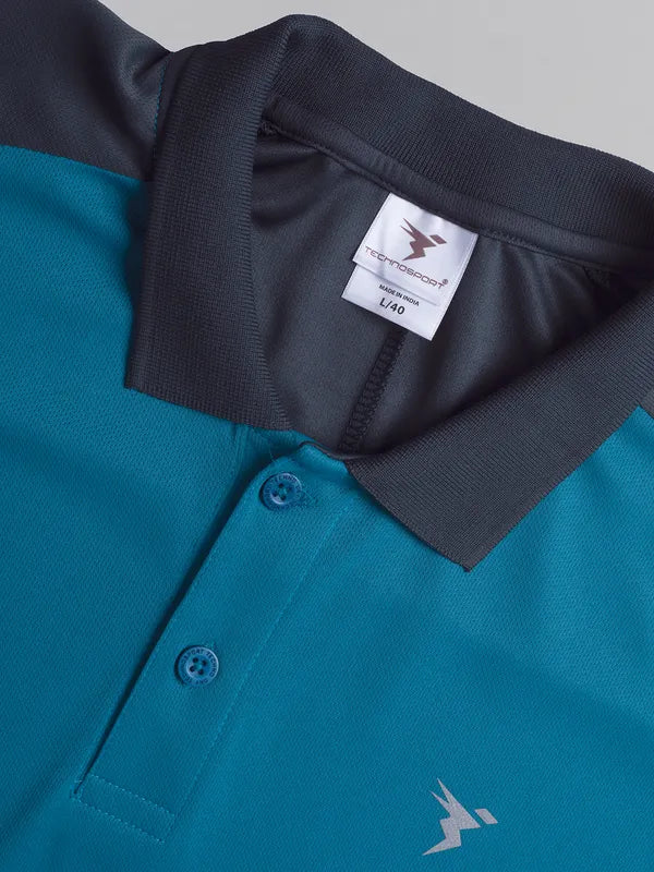 Men Colorblock Slim Fit Polo T-shirt with TECHNO COOL+ - Image 7