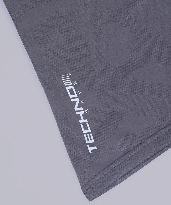 Men Self Design Slim Fit Polo T-shirt with VENTMESH - Image 9
