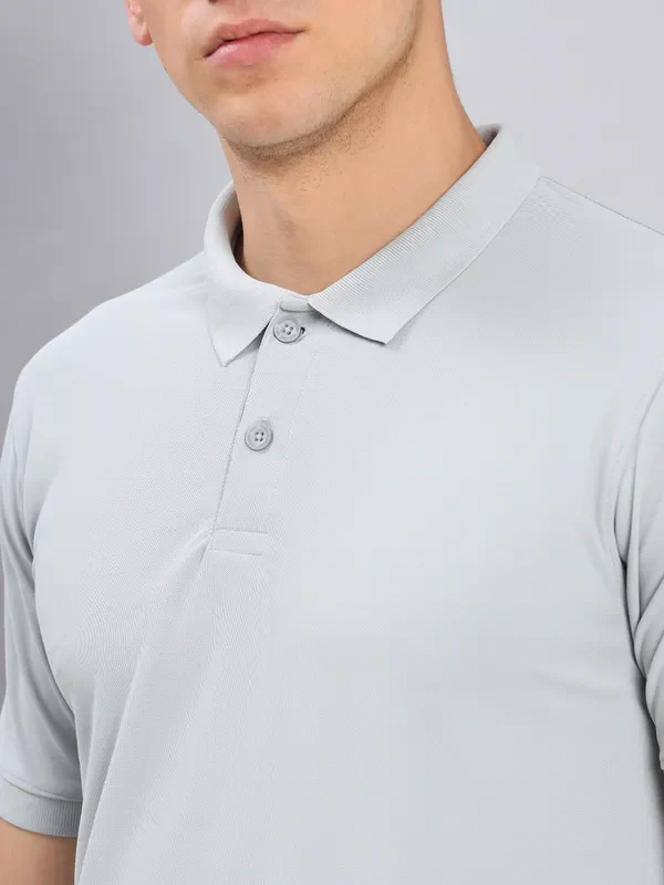 Men Solid Slim Fit Polo T-shirt with MATPIQ - Image 5