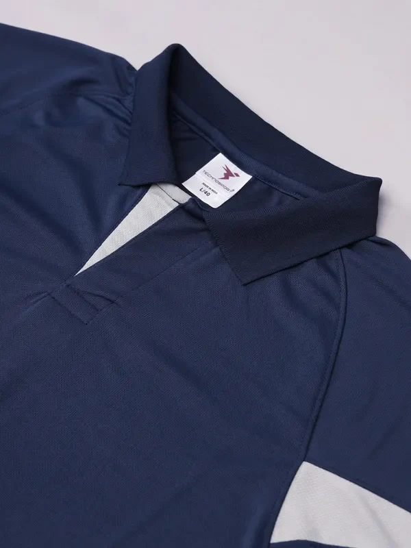Men Colorblock Slim Fit Polo T-shirt with TECHNO COOL+ - Image 6