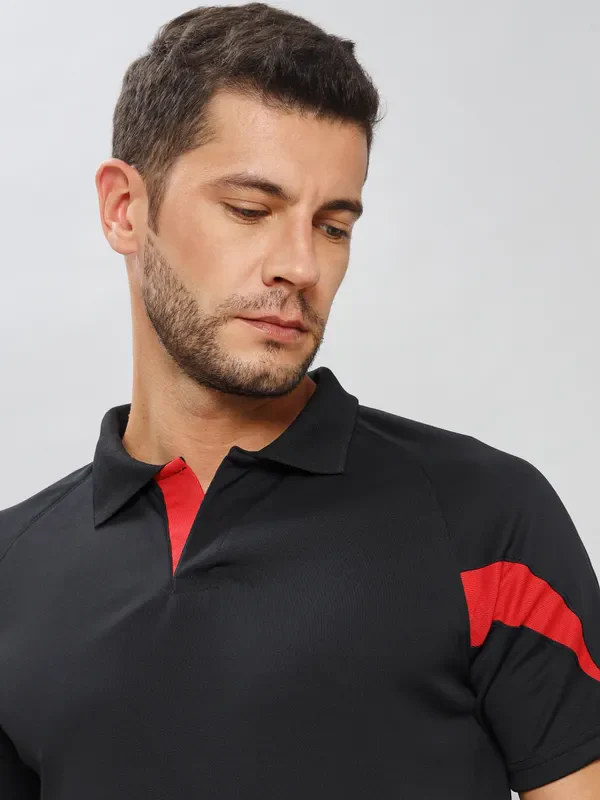 Men Colorblock Slim Fit Polo T-shirt with TECHNO COOL+ - Image 5