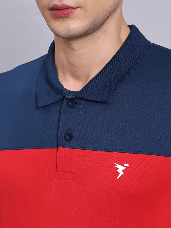 Men Colorblock Slim Fit Polo T-shirt with TECHNO COOL+ - Image 6