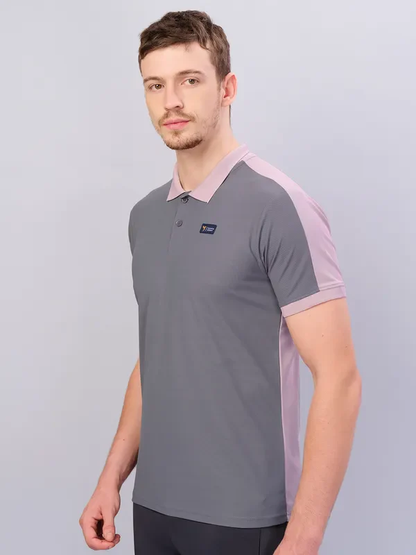 Men Colorblock Slim Fit Polo T-shirt with MATPIQ - Image 6