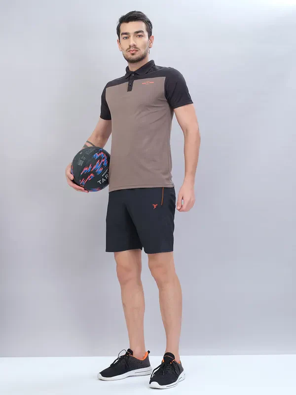 Men Solid Slim Fit Shorts with TECHNOLITE - Image 2
