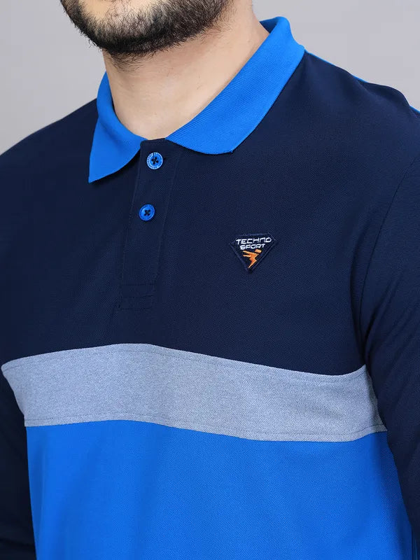 Men Colorblock Slim Fit Polo T-shirt with MATPIQ - Image 5