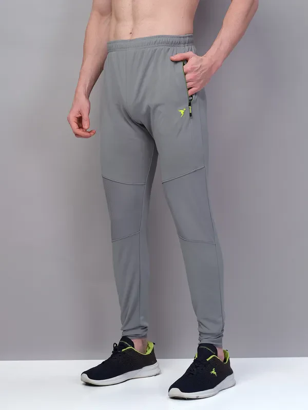 Men Solid Slim Fit Trackpants with TECHNO GUARD - Image 3
