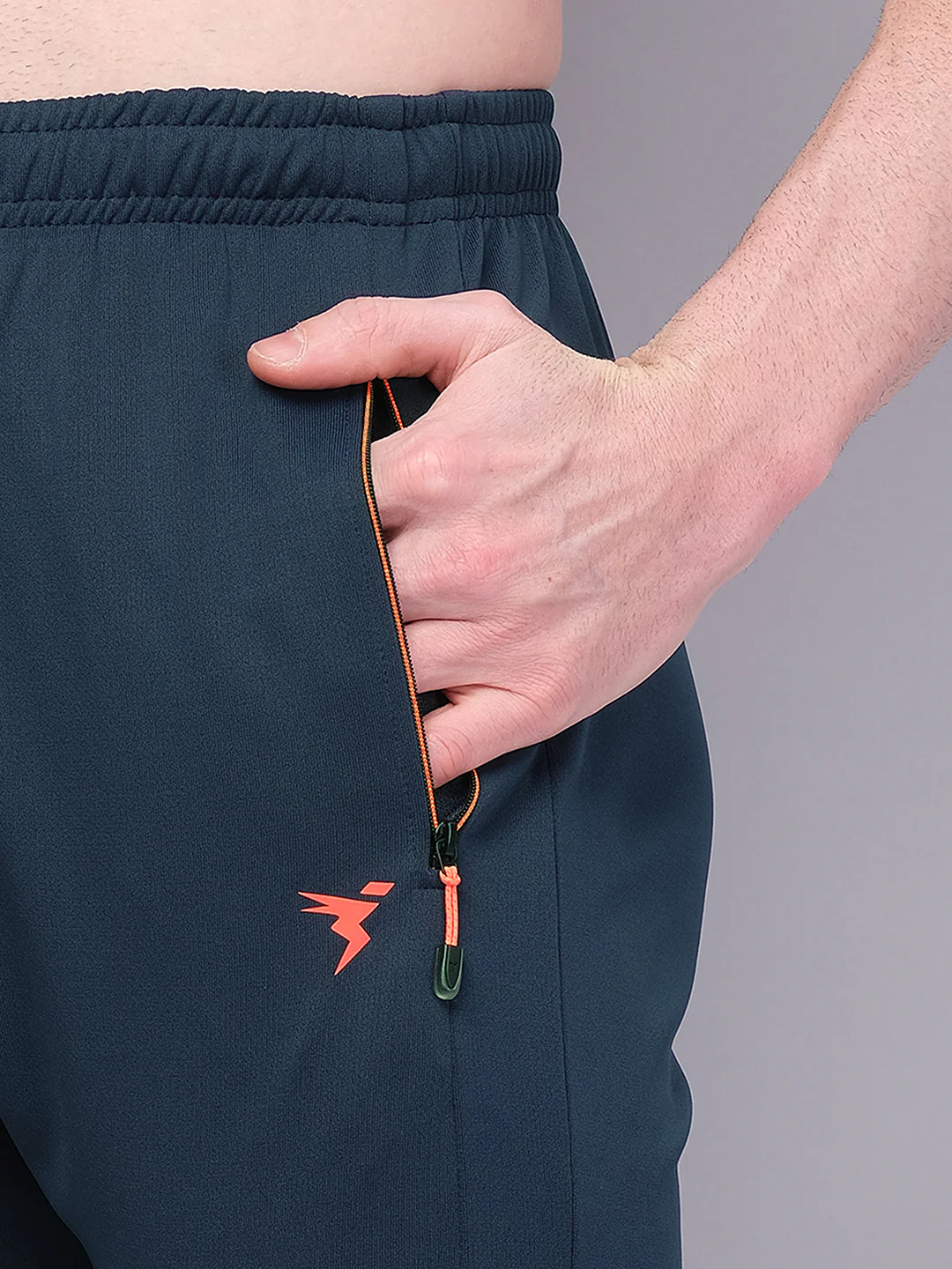 Men Solid Slim Fit Trackpants with TECHNO GUARD - Image 6