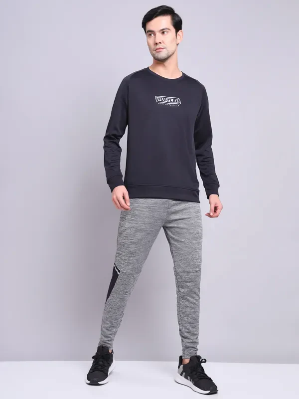 Men Printed Slim Fit Crew Neck Sweatshirt with ELASTO PLUS - Image 5